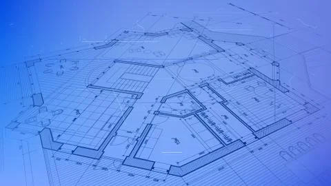 Vector architectural plan - abstract architectural blueprint Ilustración de archivo