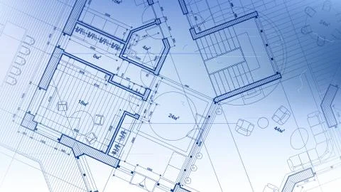 Vector architectural plan - abstract architectural blueprint Ilustración de archivo