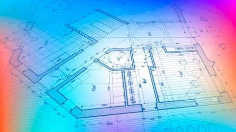 Vector architectural plan - abstract architectural blueprint Ilustración de archivo