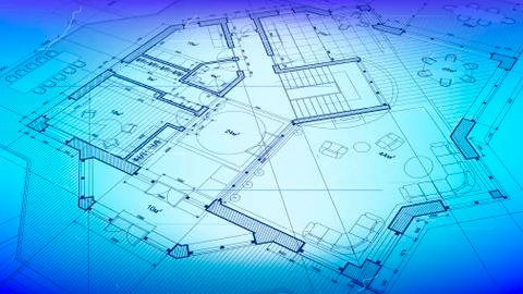 Vector architectural plan - abstract architectural blueprint Ilustración de archivo