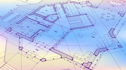 Vector architectural plan - abstract architectural blueprint Ilustración de archivo