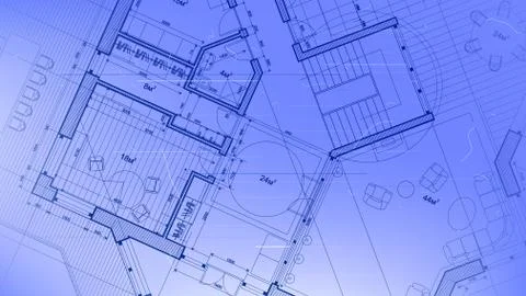 Vector architectural plan - abstract architectural blueprint  Ilustración de archivo