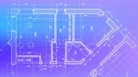 Vector architectural plan - abstract architectural blueprint  Ilustración de archivo