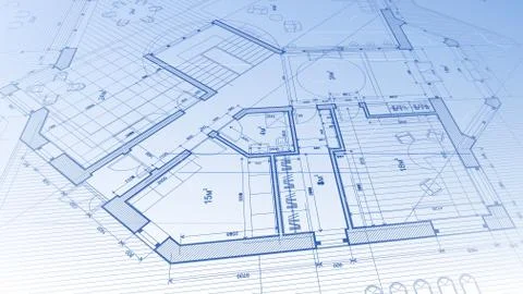 Vector architectural plan - abstract architectural blueprint  Ilustración de archivo