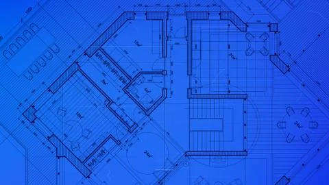 Vector architectural plan - abstract architectural blueprint Ilustración de archivo
