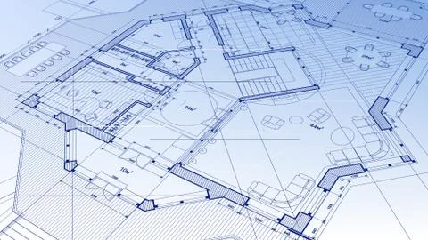 Vector architectural plan - abstract architectural blueprint Ilustración de archivo