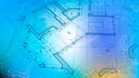 Vector architectural plan - abstract architectural blueprint Ilustración de archivo