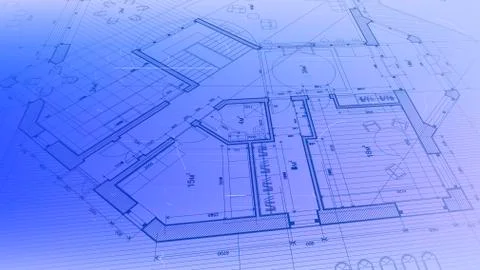 Vector architectural plan - abstract architectural blueprint Ilustración de archivo