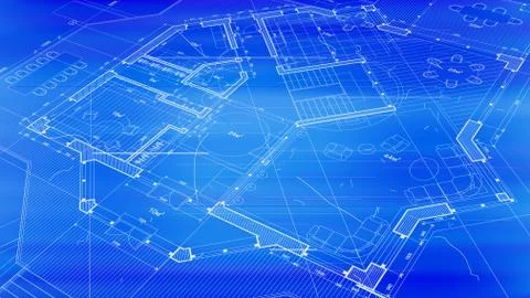 Vector architectural plan blueprint Ilustración de archivo