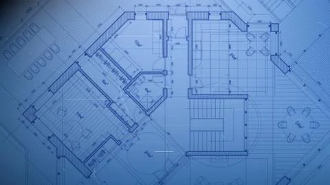 Vector architectural plan blueprint Stock Illustration