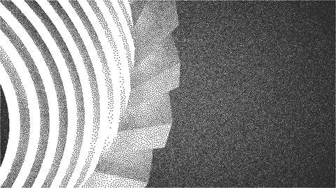 Vector architecture dotwork gradient background. Abstract noise stipple pattern イラスト素材