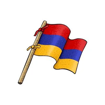 Vector of Armenian Flag Stock Illustration
