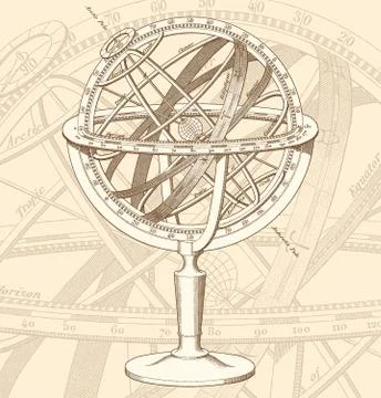 Vector Armillary Sphere illustration Stock Illustration