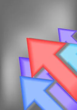 Vector : Arrow and gray background Stock Illustration