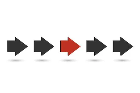 Vector Arrow for banners infographic presentation Illustrazione stock