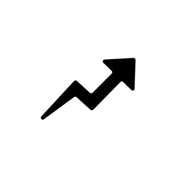 Vector of up arrow chart Illustrazione stock