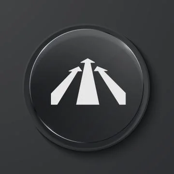 Vector arrow circle black icon. Stock Illustration