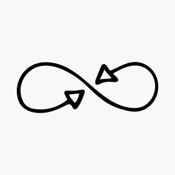 Vector arrow drawn by hand Stock Illustration