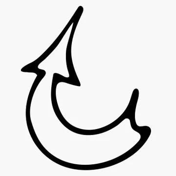Vector arrow drawn by hand Stock Illustration