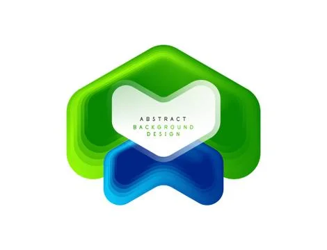 Vector arrow geometric banner created with blend color shapes effects. Trendy Stock Illustration