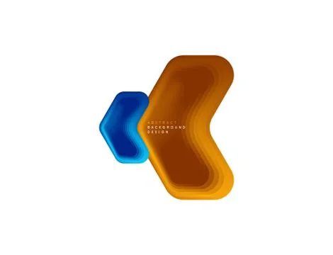 Vector arrow geometric banner created with blend color shapes effects. Trendy Stockillustratie