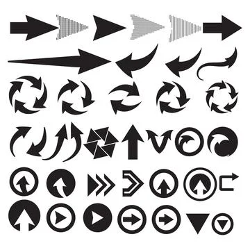 Vector arrow icon bundle set. Mega set of simple arrow illustration Stock Illustration