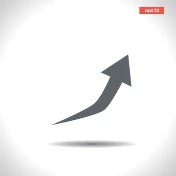 Vector arrow icon. Indicates the up direction Stock Illustration