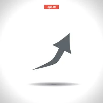 Vector arrow icon. Indicates the up direction Stock Illustration