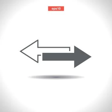 Vector arrow icon. Indicates the up direction Stock Illustration