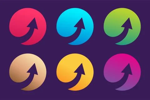 Vector arrow icon logo template Stock Illustration