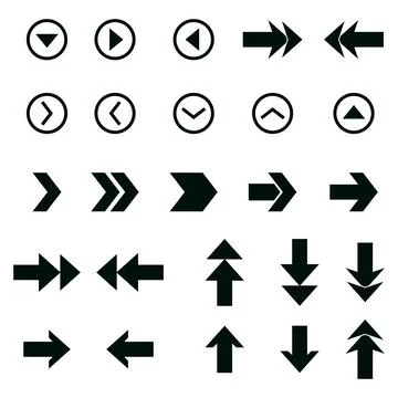 Vector arrow icon set design Stock Illustration