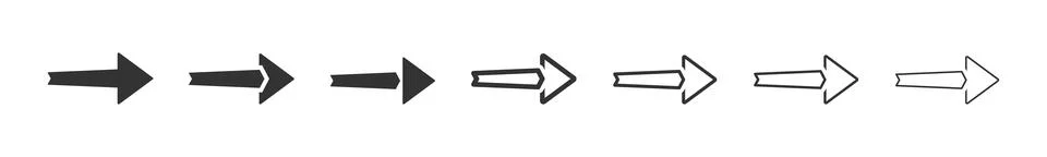 Vector arrow icon set. Directional arrow vector signs. Stock Illustration