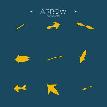 Vector Arrow Icons. Arrows vector collection. Abstract minimalistic patterns Stockillustratie
