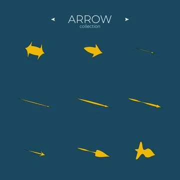 Vector Arrow Icons. Colorful comic arrow. With elegant style. For website design 스톡 일러스트