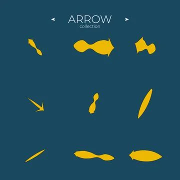 Vector Arrow Icons. Colorful comic arrow. Abstract minimalistic patterns. Symbol イラスト素材