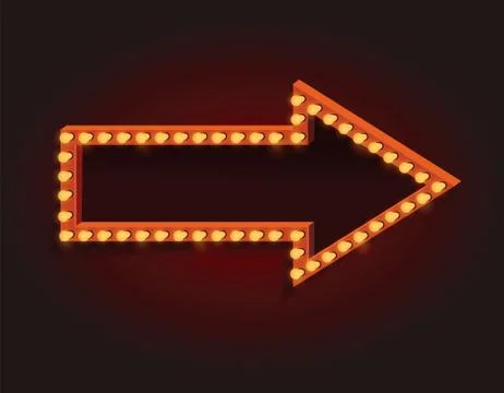 Vector arrow with light bulbs and space for your design. - Illustration Stock Illustration