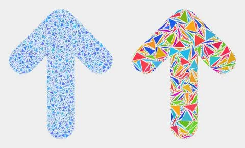 Vector Up Arrow Mosaic Icon of Triangle Items Illustrazione stock