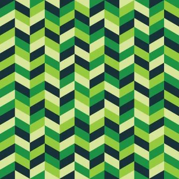Vector arrow repeat seamless pattern. Green arrows. Zig zag pattern. Stock Illustration