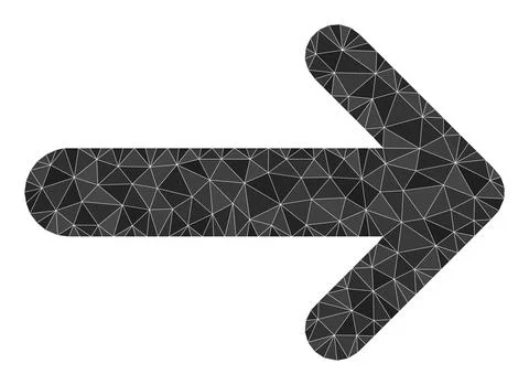 Vector Arrow Right Lowpoly Icon 스톡 일러스트