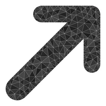 Vector Arrow up Right Polygonal Icon Stock Illustration