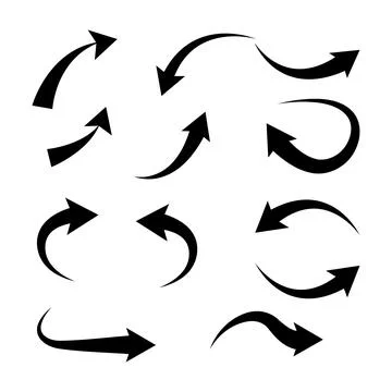 Vector arrow sign or icons set design Stock Illustration