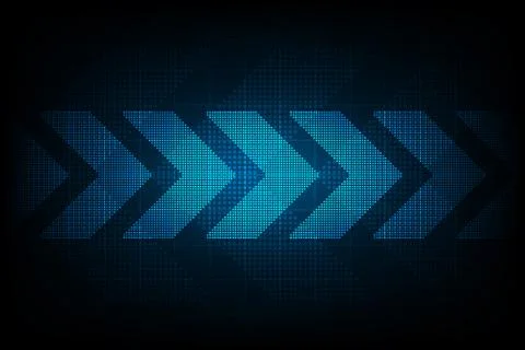 Vector arrows in the form of digital. Stock Illustration