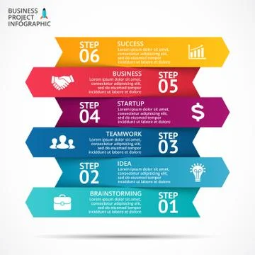 Vector arrows infographic, diagram chart, graph presentation. Business concept Stock Illustration
