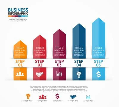 Vector arrows infographic, diagram, graph. Stock Illustration