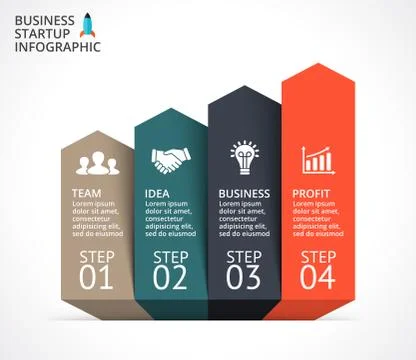 Vector arrows infographic, diagram, graph, presentation, chart. Business concept Stock Illustration