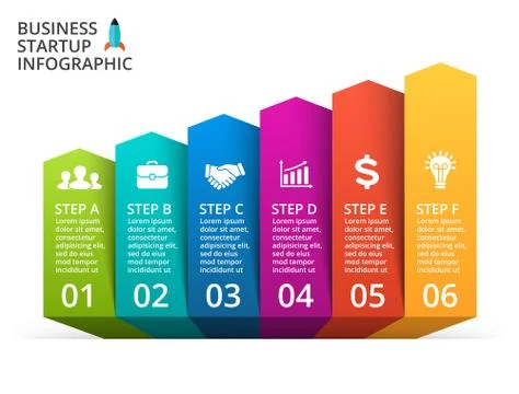 Vector arrows infographic, diagram, graph, presentation, chart. Business concept Stock Illustration