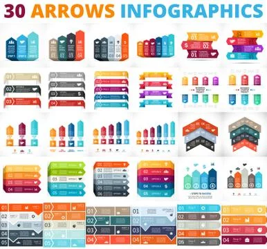Vector arrows infographic, diagram, graph, presentation, chart. Business concept Stock Illustration