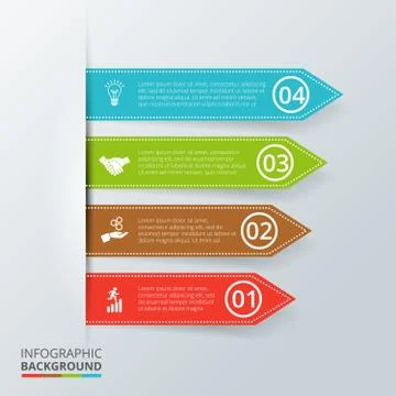 Vector arrows for infographic. Stock Illustration