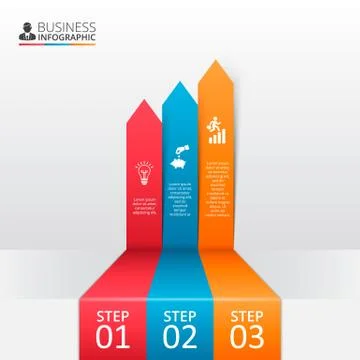 Vector arrows for infographic. Stock Illustration