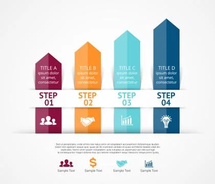 Vector arrows infographic. Template for diagram, graph, presentation, chart Illustrazione stock